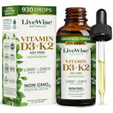 Live Wise Naturals frasco ámbar frontal mostrando el envase y la cantidad