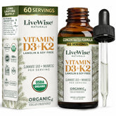 Live Wise Naturals vista frontal del frasco mostrando el diseño y beneficio práctico