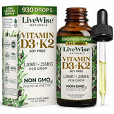 Live Wise Naturals etiqueta frontal y beneficios visibles para confianza