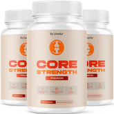 LIVORKA frontales del pack Core Strength mostrando cantidad y beneficio de apoyo diario