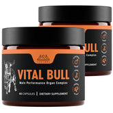 Lonvera Vital Bull vista frontal del frasco que muestra el diseño y cantidad
