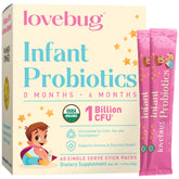 Lovebug frente del empaque mostrando formula orgánica y beneficio digestivo