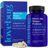 LOVEBUG envase frontal mostrando 60 cápsulas y beneficios digestivos