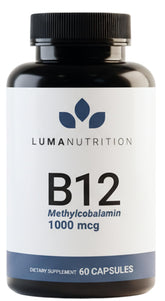 Luma Nutrition frasco frontal mostrando diseño y cantidad 60 cápsulas, confianza comprobada