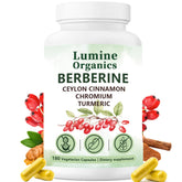 Lumine Organics frasco delantero mostrando etiqueta clara y beneficio de pureza