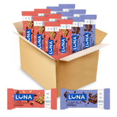 LUNA Bar pack variedad mostrando frente del empaque, práctico para llevar