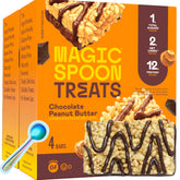 Magic Spoon empaque frontal mostrando 8 barras y beneficios nutricionales