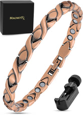 MagnetRX brazalete frontal mostrando diseño XO y elegancia