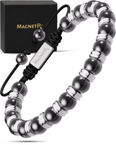 MagnetRX pulsera frontal en Plata Titan mostrando diseño elegante y acabado metálico