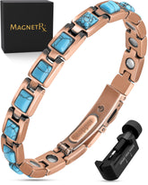 MagnetRX pulsera frontal mostrando turquesa y diseño elegante