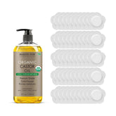 Majestic Pure botella frontal mostrando aceite de ricino puro y beneficios hidratantes