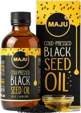Maju Superfoods botella frontal mostrando etiqueta y vidrio protector