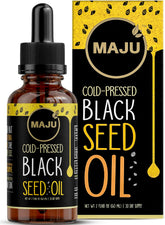 Maju Superfoods botella delantera mostrando etiqueta clara y tamaño viaje