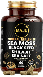 Maju Superfoods frente del packaging mostrando fórmula 18 en 1 y beneficios