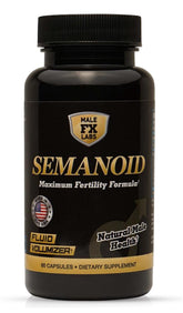 Male FX Labs SEMANOID bote frontal mostrando diseño y cantidad