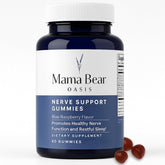 Mama Bear Oasis vista frontal del envase y beneficio conveniencia diaria