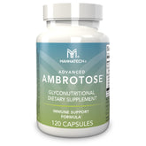 Mannatech Advanced Ambrotose vista frontal con envase, destaca conveniencia diaria