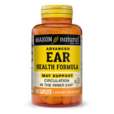 MASON NATURAL envase frontal mostrando la fórmula para salud auditiva y dosis clara