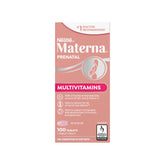 Materna front packaging mostrando marca y beneficios para embarazo