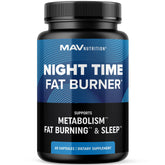 MAV NUTRITION frasco frontal mostrando diseño y beneficio para dormir