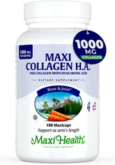 Maxi Health envase frontal mostrando colágeno marino y beneficios