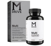Mdrive frasco frontal mostrando diseño y beneficio de apoyo diario
