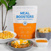 Meal Boosters envase frontal mostrando el producto y beneficios