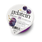 Medtrition Gelatein frente mostrando envase y sabor uva, aporta proteína concentrada