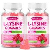 MEENCCD frente del envase mostrando información de lisina 1000 mg y sabor frambuesa