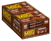 MEG envase delantero canela mostrando 12 paquetes y beneficio portátil