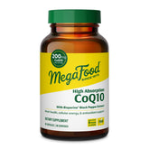 MegaFood envase frontal con CoQ10 200 mg, muestra claridad de la dosis
