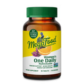 MegaFood frasco frontal mostrando diseño y beneficios clave