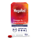 MegaRed envase frontal mostrando 60 softgels y beneficio de doble Omega‑3