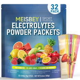 Meisbey frente del envase mostrando 32 sobres y variedad