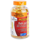 Member's Mark frasco frontal mostrando 150 softgels y beneficios de omega-3