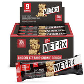 MET-Rx empaque frontal mostrando el sabor y proteínas para elegir rápido