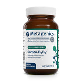 Metagenics Cortico-B5B6 vista frontal mostrando envase y etiqueta, beneficio de confianza profesional