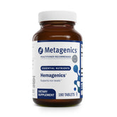 Metagenics hemagenics vista frontal del empaque que transmite confianza