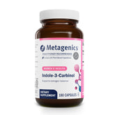 Metagenics Meta Indole-3-Carbinol envase frontal mostrando diseño y cantidad, confianza de marca