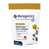 Metagenics StayStrong+ frasco frontal muestra 30 gomitas y beneficios prácticos