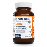 Metagenics Ultra Potent-C 500 vista frontal, envase claro y profesional