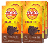Metamucil empaque frontal mostrando sabor chocolate y ventaja de fibra