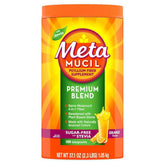Metamucil envase frontal naranja mostrando presentación y beneficio digestivo