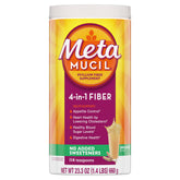 Metamucil frasco frente mostrando el envase y cantidad disponible