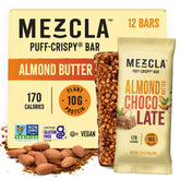 Mezcla paquete frontal Almond Butter Chocolate mostrando diseño y conveniencia