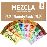 Mezcla pack frontal mostrando 8 barras y variedad de sabores, práctico y nutritivo