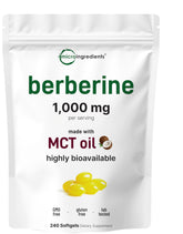 Micro Ingredients frasco frontal mostrando 240 softgels y beneficios de conveniencia