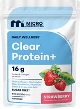 Micro Ingredients empaque frontal mostrando sabor fresa y beneficios