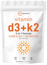 Micro Ingredients frasco frontal mostrando 180 softgels y etiqueta clara