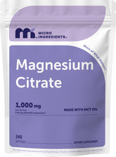 Micro Ingredients frasco frontal mostrando 240 softgels y ventajas claras